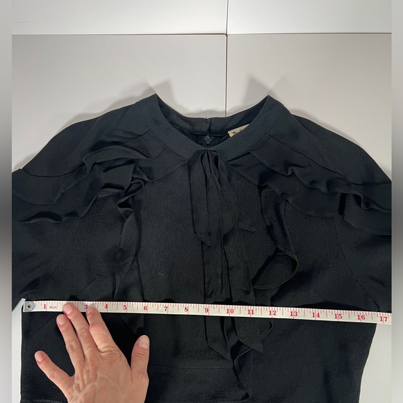 Revolve Poppy Ruffle Cropped Elbow Sleeve Blouse - Picture 9 of 12